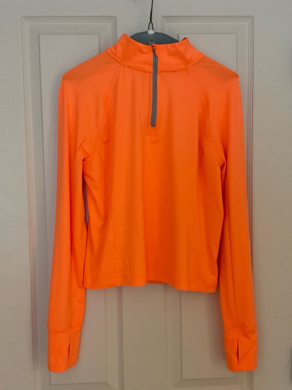 Peloton Orange 3/4 Zip Running Pullover